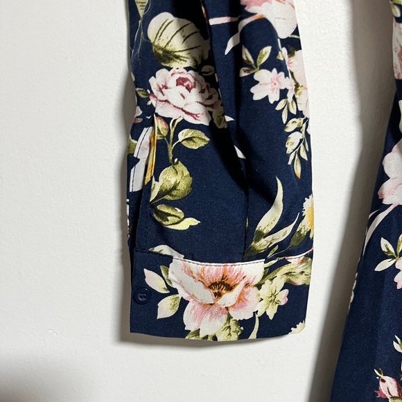 SHEIN Navy Floral High-Low Midi Dress – Size M - Picture 12 of 12